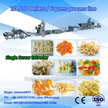 Wheat potato flour 2d 3d puffed snack pellets fryum papad food making machine process line  machinery