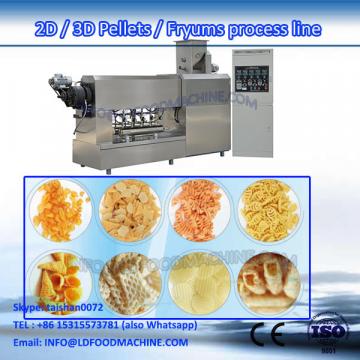 Fried mesh slices round 2d 3d pellet snack food process produce makes machinery/double screw extruder China supplier 