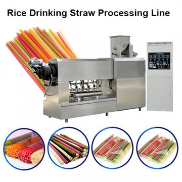 Single Screw Extruder Full Automatic Rice Straw Pasta Straw Making Machine in Korea